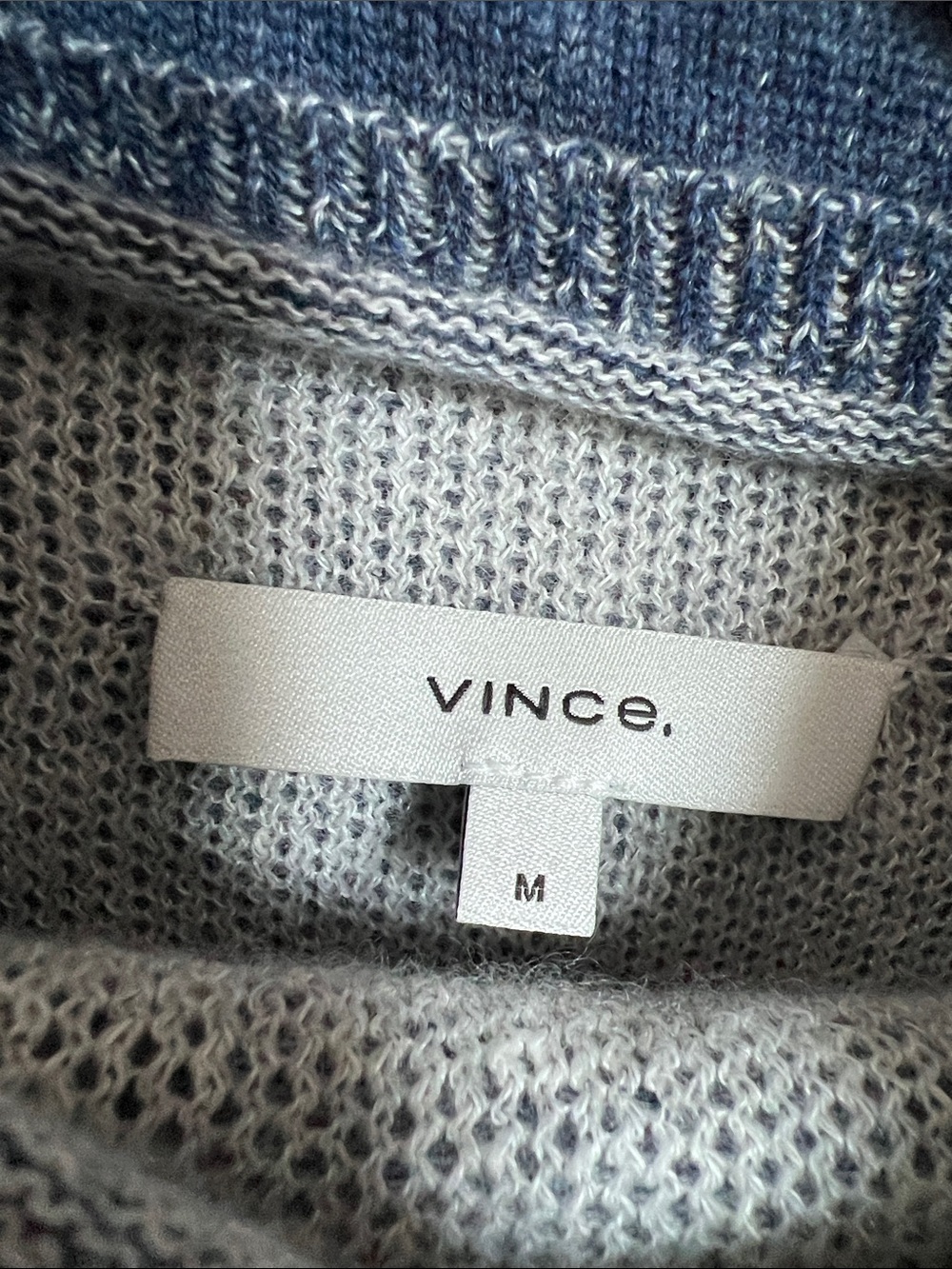 Vince | Wool Cashmere Blue Heathered Crewneck Pullover Sweater #V576878158 Sz M - Picture 2 of 16